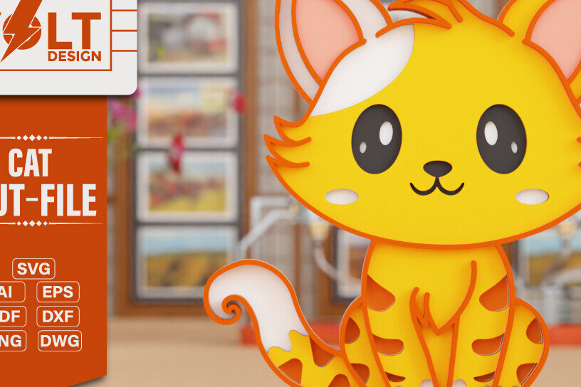 Intra απο ξύλο plywood 3mm-4mm πάχος Animal 3d Crafting File for CNG Cut Δίασταση 20x30 cm INTRAFABR-100123878