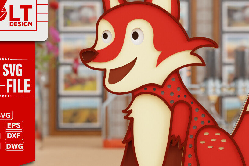 Intra απο ξύλο plywood 3mm-4mm πάχος Animal 3d Crafting File for CNG Cut Δίασταση 20x30 cm INTRAFABR-100205648