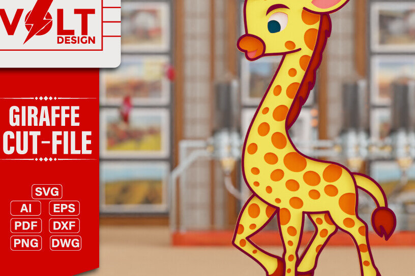 Intra απο ξύλο plywood 3mm-4mm πάχος Animal 3d Crafting File for CNG Cut Δίασταση 20x30 cm INTRAFABR-100572771