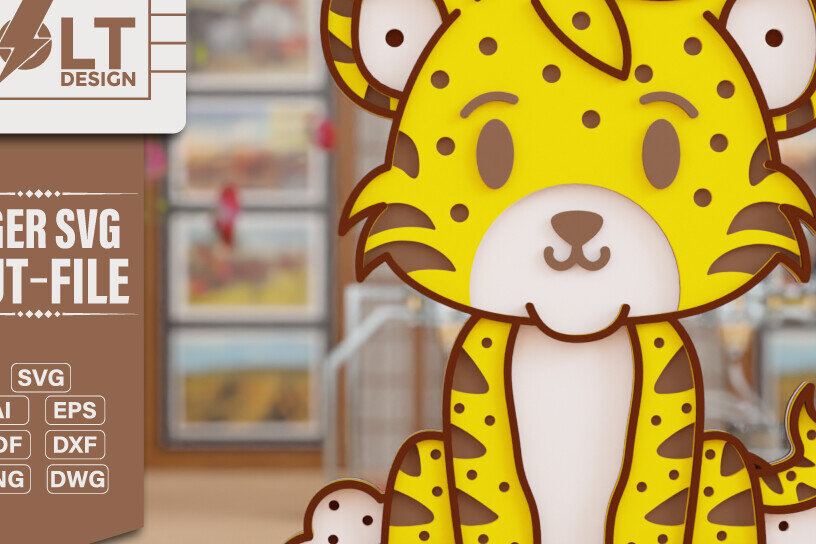 Intra απο ξύλο plywood 3mm-4mm πάχος Animal 3d Crafting File for CNG Cut Δίασταση 20x30 cm INTRAFABR-99824767