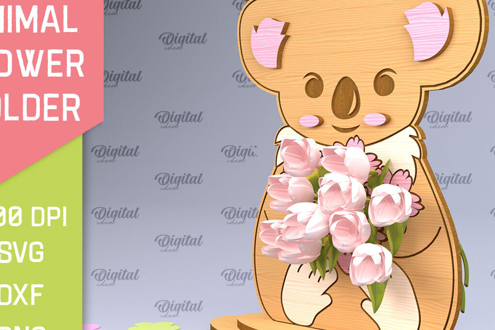 Intra απο ξύλο plywood 3mm-4mm πάχος Animal Flower Holder Δίασταση 30x20 cm INTRAFABR-93529257