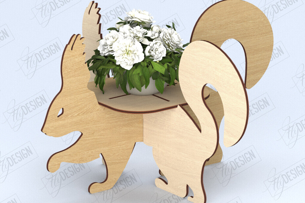 Intra απο ξύλο plywood 3mm-4mm πάχος Στάση λουλουδιών ζώων | Διακόσμηση σπιτιού | CNC Δίασταση 30x20 cm INTRAFABR-118472631