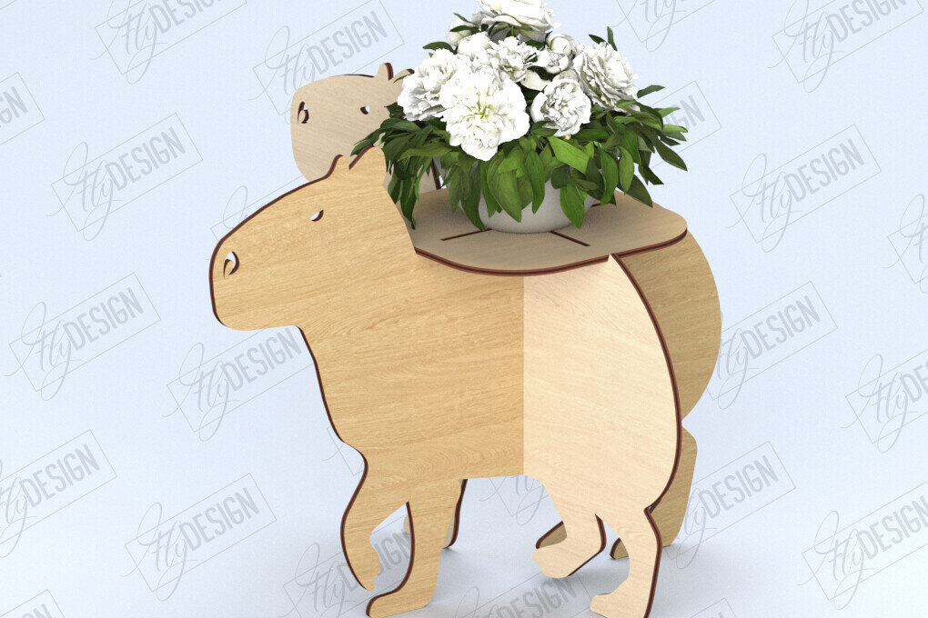 Intra απο ξύλο plywood 3mm-4mm πάχος Στάση λουλουδιών ζώων | Διακόσμηση σπιτιού | CNC Δίασταση 30x20 cm INTRAFABR-118472639