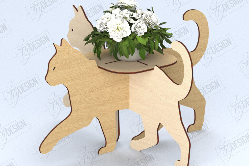 Intra απο ξύλο plywood 3mm-4mm πάχος Στάση λουλουδιών ζώων | Διακόσμηση σπιτιού | CNC Δίασταση 30x20 cm INTRAFABR-118472640