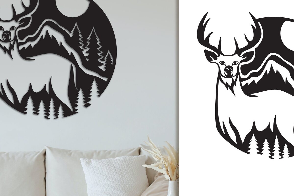 Intra απο ξύλο plywood 3mm-4mm πάχος κοπής με λέιζερ Animal Forest Wall Art Δίασταση 40x40 cm INTRAFABR-36328328