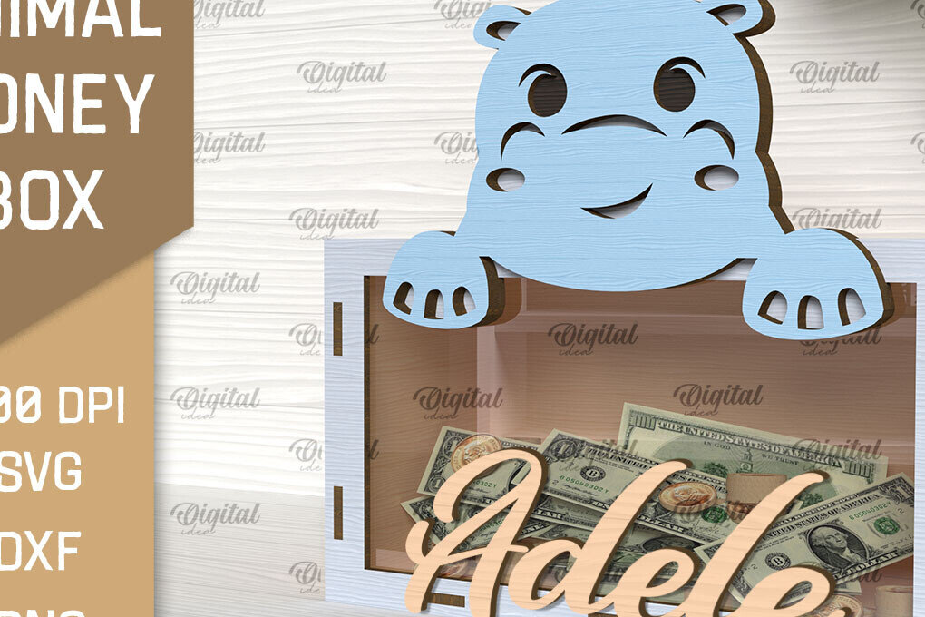 Intra απο ξύλο plywood 3mm-4mm πάχος Animal Money Box . Ξύλινη Τράπεζα Χρημάτων Δίασταση 30x20 cm INTRAFABR-92131961