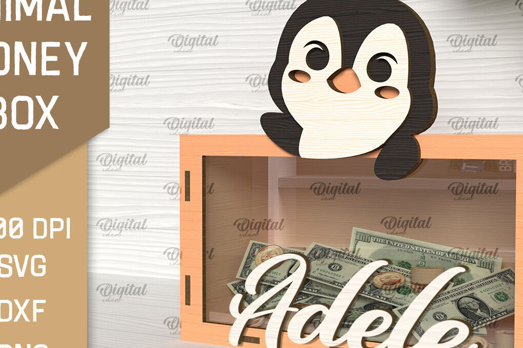 Intra απο ξύλο plywood 3mm-4mm πάχος Animal Money Box . Ξύλινη Τράπεζα Χρημάτων Δίασταση 30x20 cm INTRAFABR-92131995