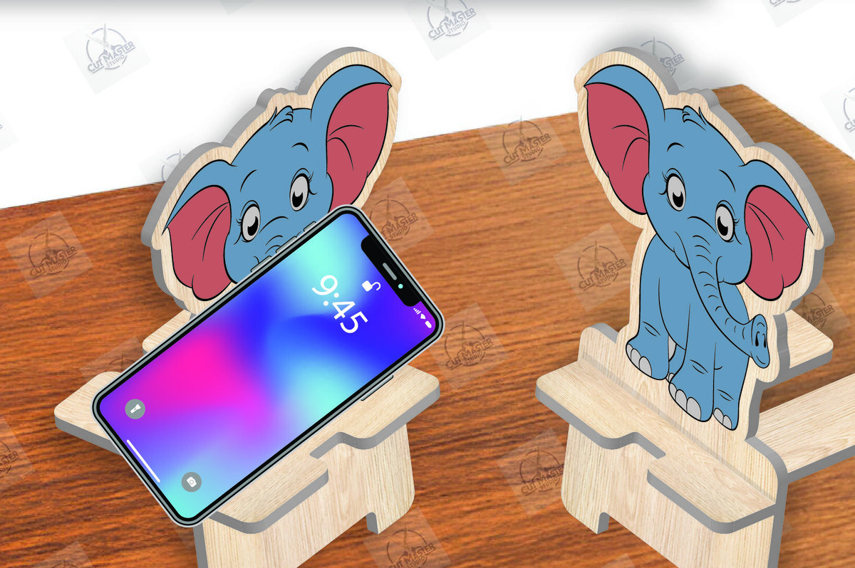 Σετ των 3 Intra απο ξύλο plywood 3mm-4mm πάχος Animal Phone Stand Δίασταση 15x15 cm INTRAFABR-111420276