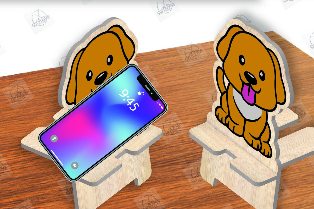 Σετ των 3 Intra απο ξύλο plywood 3mm-4mm πάχος Animal Phone Stand Δίασταση 15x15 cm INTRAFABR-111420297