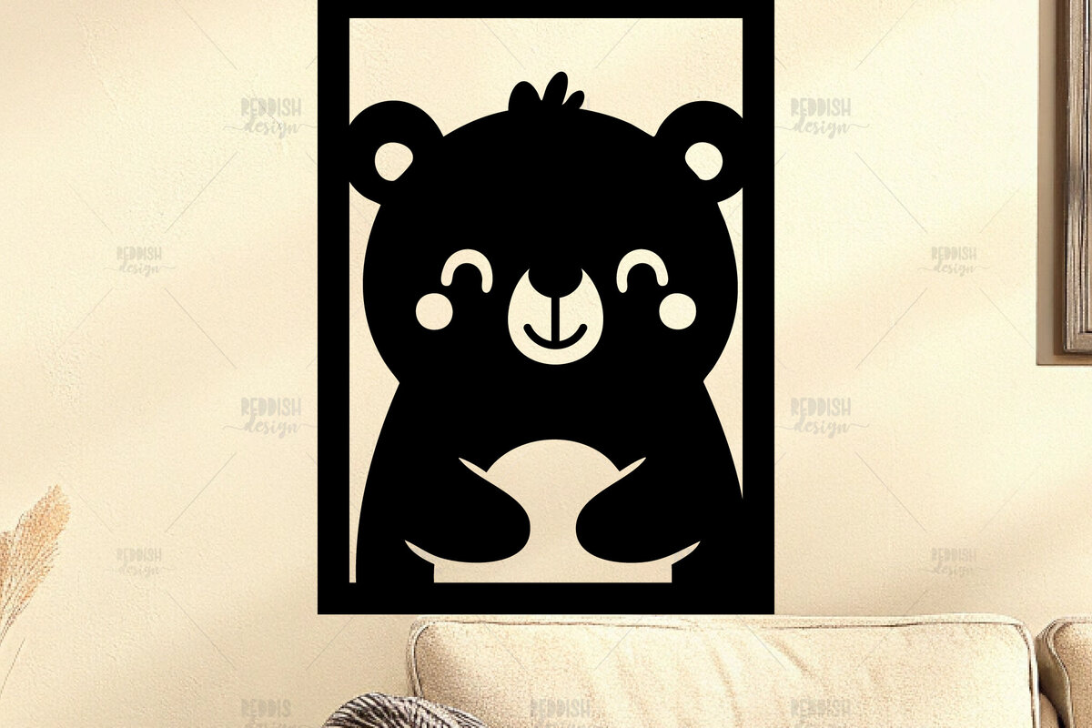 Intra απο ξύλο plywood 3mm-4mm πάχος Animal Wall Art για Νηπιαγωγείο Δίασταση 40x40 cm INTRAFABR-124397564