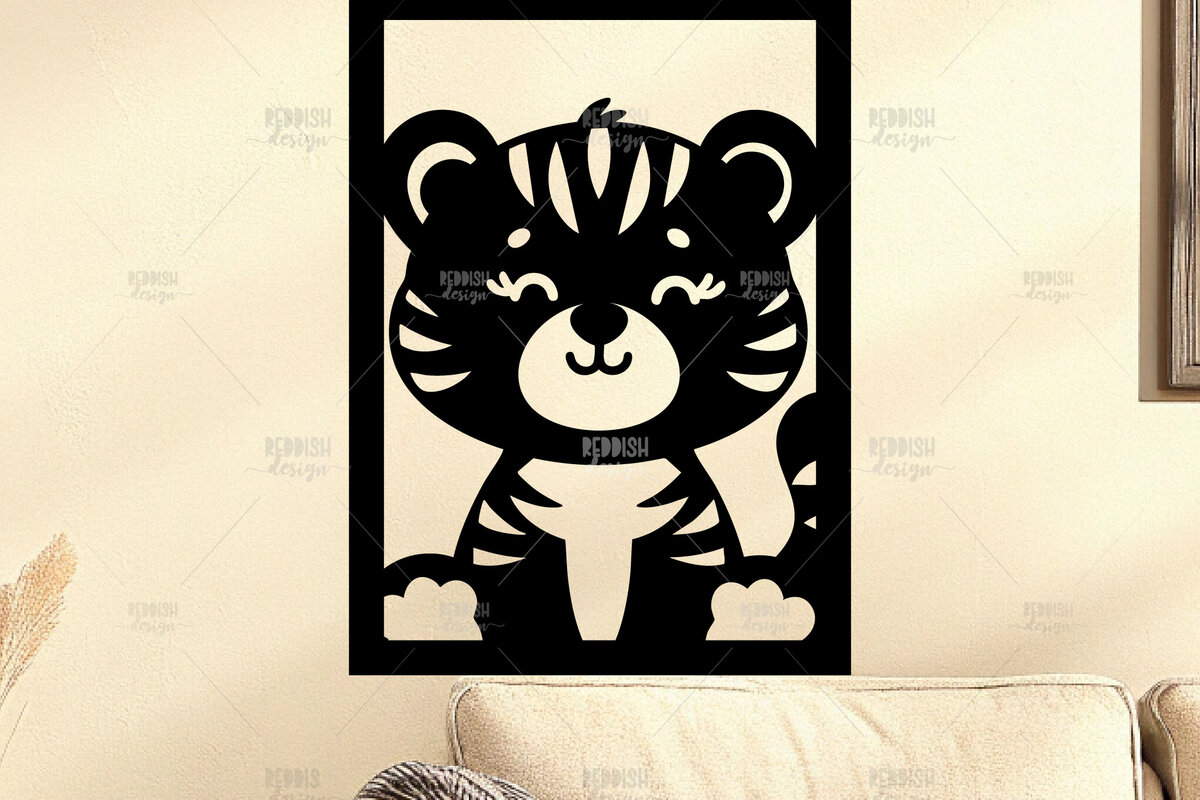 Intra απο ξύλο plywood 3mm-4mm πάχος Animal Wall Art για Νηπιαγωγείο Δίασταση 40x40 cm INTRAFABR-124397543