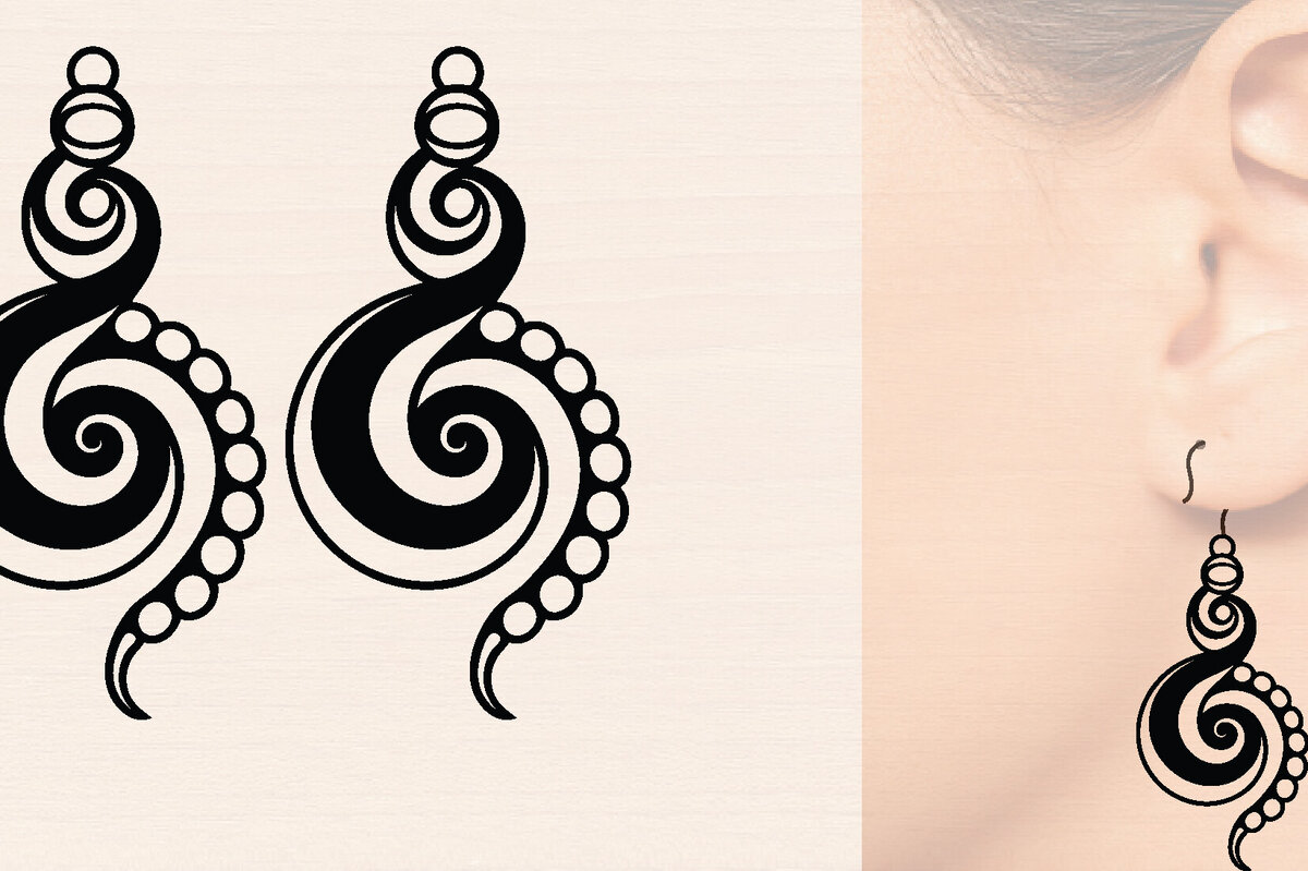 Intra απο ξύλο plywood 3mm-4mm πάχος Ξύλινα σκουλαρίκια με λέιζερ Δίασταση 3000x3000 cm INTRAFABR-118790775