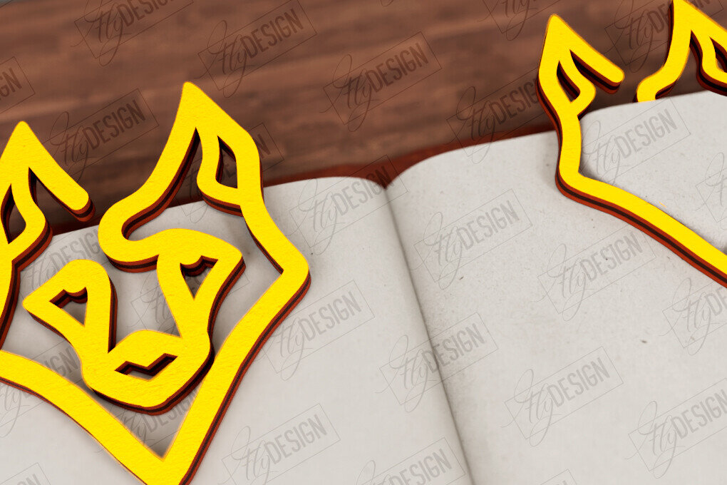 Σετ των 2 Intra απο ξύλο plywood 3mm-4mm πάχος Ζώα Σελιδοδείκτης |Κάτοχος σελίδας| Συνδετήρας Δίασταση 15x15 cm INTRAFABR-116599677