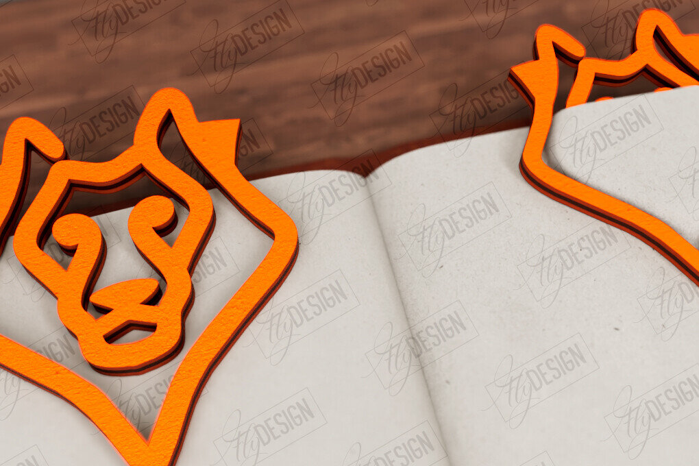 Σετ των 2 Intra απο ξύλο plywood 3mm-4mm πάχος Ζώα Σελιδοδείκτης |Κάτοχος σελίδας| Συνδετήρας Δίασταση 15x15 cm INTRAFABR-116599681