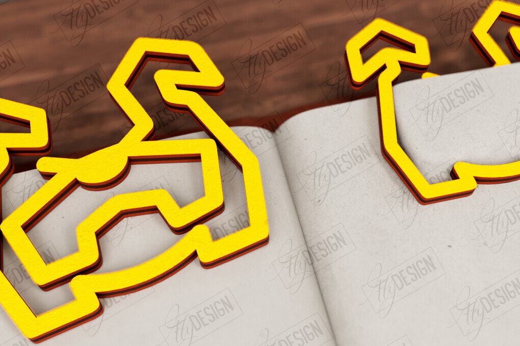 Σετ των 2 Intra απο ξύλο plywood 3mm-4mm πάχος Ζώα Σελιδοδείκτης |Κάτοχος σελίδας| Συνδετήρας Δίασταση 15x15 cm INTRAFABR-116599711