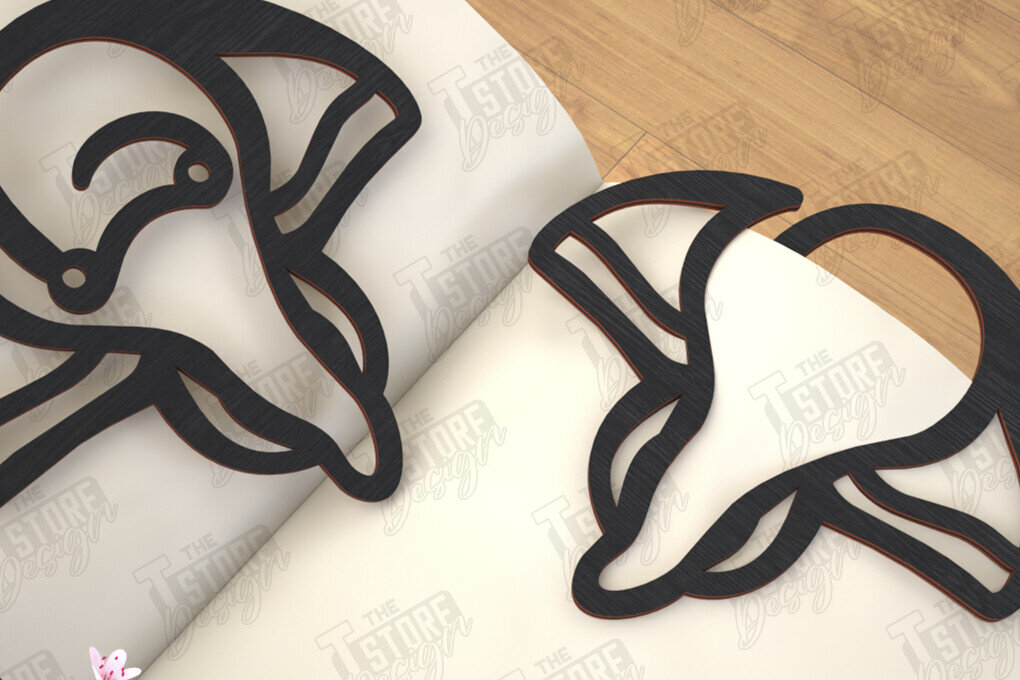 Σετ των 2 Intra απο ξύλο plywood 3mm-4mm πάχος Ζώα Σελιδοδείκτης |Κάτοχος σελίδας| Συνδετήρας Δίασταση 15x15 cm INTRAFABR-116594578