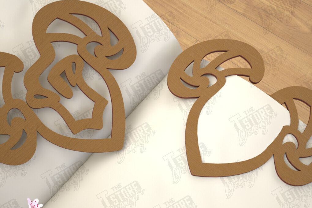 Σετ των 2 Intra απο ξύλο plywood 3mm-4mm πάχος Ζώα Σελιδοδείκτης |Κάτοχος σελίδας| Συνδετήρας Δίασταση 15x15 cm INTRAFABR-116594603