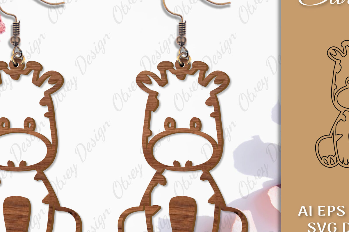 Σετ των 3 Intra απο ξύλο plywood 3mm-4mm πάχος Σκουλαρίκια ζώων Δίασταση 3x3 cm INTRAFABR-98640622