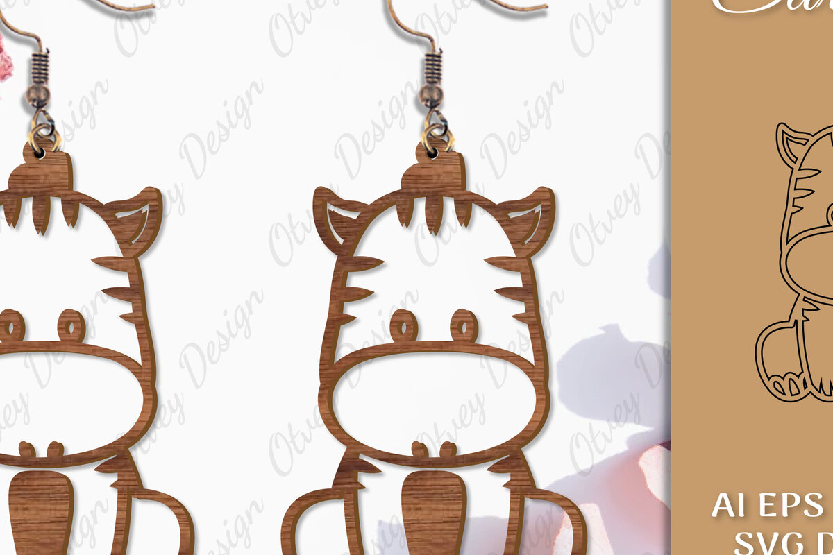 Σετ των 3 Intra απο ξύλο plywood 3mm-4mm πάχος Σκουλαρίκια ζώων Δίασταση 3x3 cm INTRAFABR-98640859