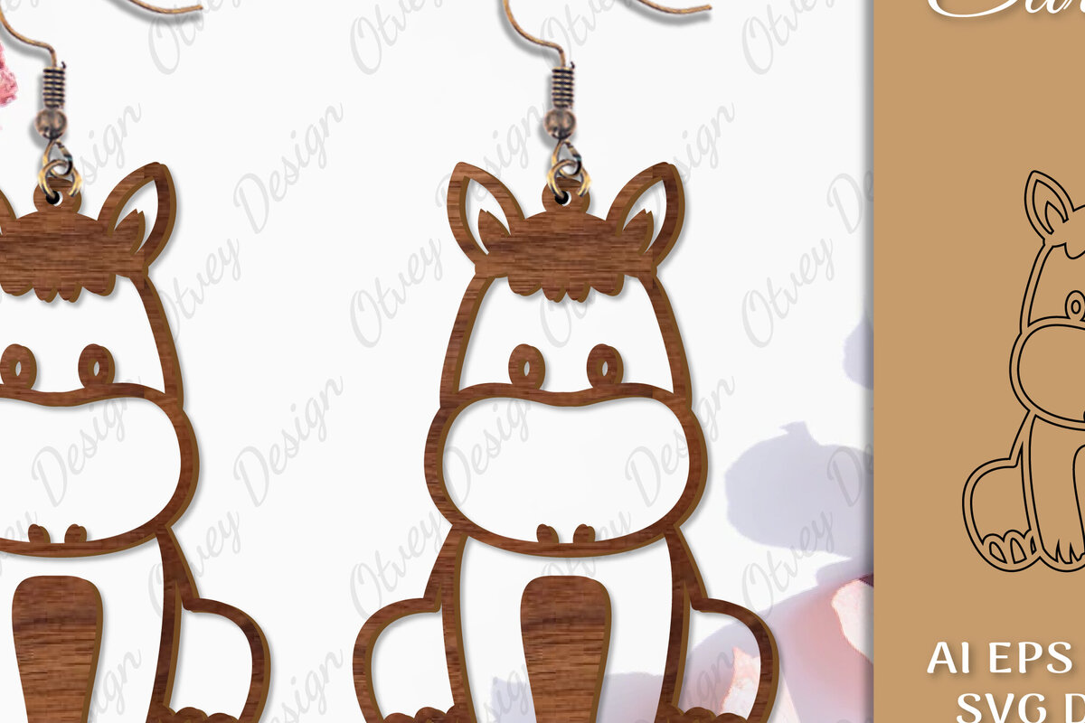 Σετ των 3 Intra απο ξύλο plywood 3mm-4mm πάχος Σκουλαρίκια ζώων Δίασταση 3x3 cm INTRAFABR-98640969