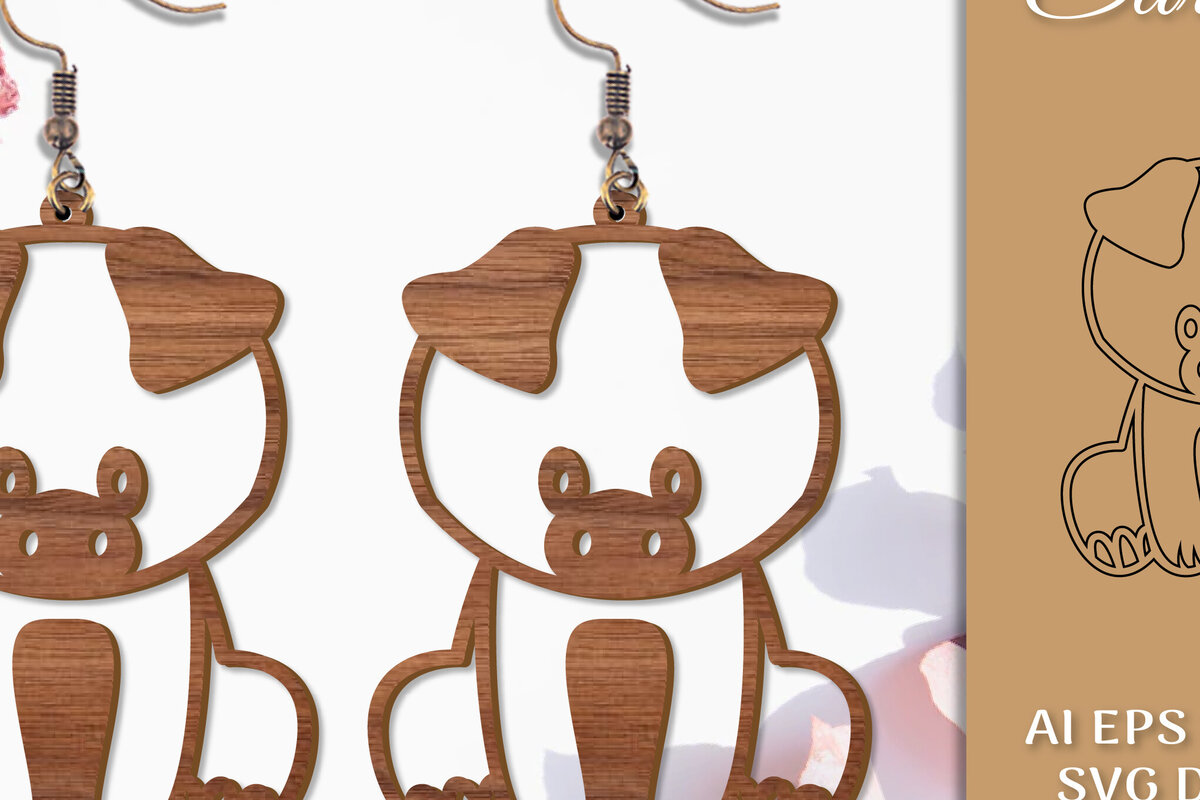 Σετ των 3 Intra απο ξύλο plywood 3mm-4mm πάχος Σκουλαρίκια ζώων Δίασταση 3x3 cm INTRAFABR-98640999