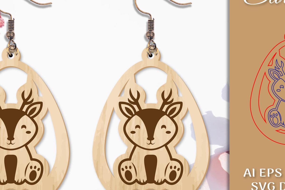 Σετ των 3 Intra απο ξύλο plywood 3mm-4mm πάχος Σκουλαρίκια ζώων Δίασταση 3x3 cm INTRAFABR-97801890