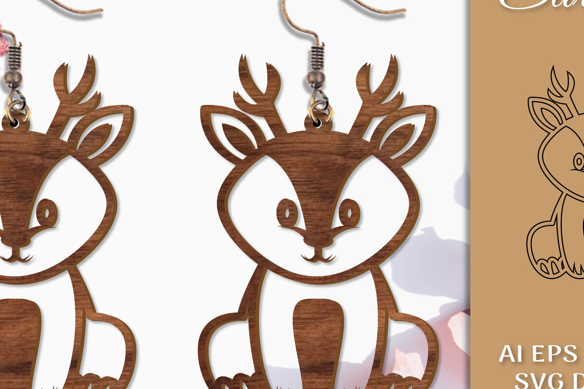 Σετ των 3 Intra απο ξύλο plywood 3mm-4mm πάχος Σκουλαρίκια ζώων Δίασταση 3x3 cm INTRAFABR-98641081