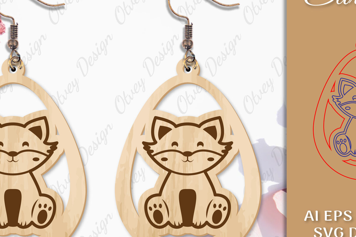 Σετ των 3 Intra απο ξύλο plywood 3mm-4mm πάχος Σκουλαρίκια ζώων Δίασταση 3x3 cm INTRAFABR-97801959