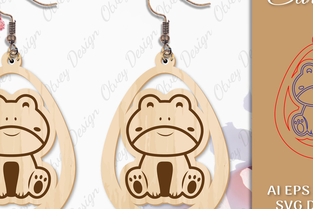 Σετ των 3 Intra απο ξύλο plywood 3mm-4mm πάχος Σκουλαρίκια ζώων Δίασταση 3x3 cm INTRAFABR-97801978