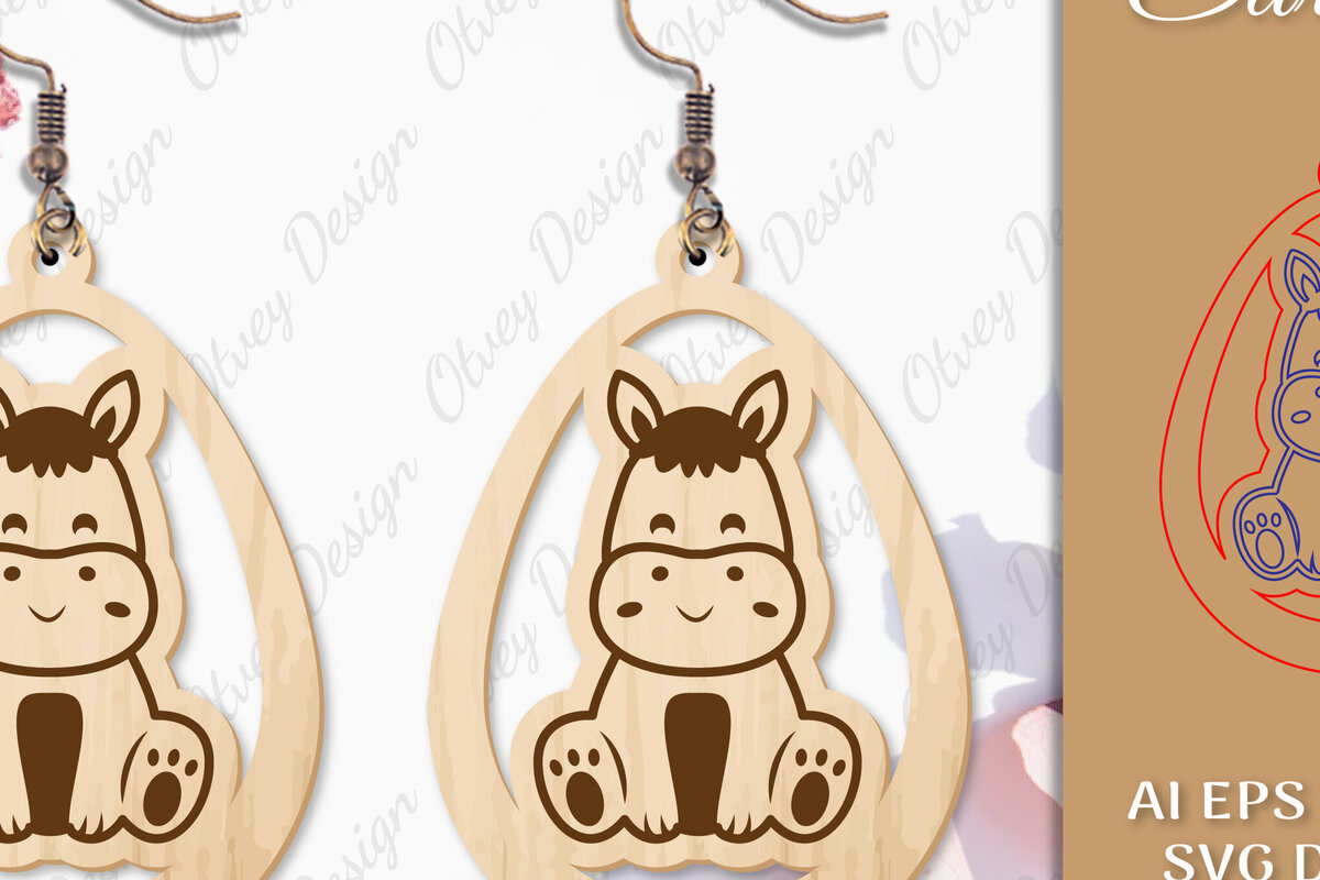 Σετ των 3 Intra απο ξύλο plywood 3mm-4mm πάχος Σκουλαρίκια ζώων Δίασταση 3x3 cm INTRAFABR-97802056