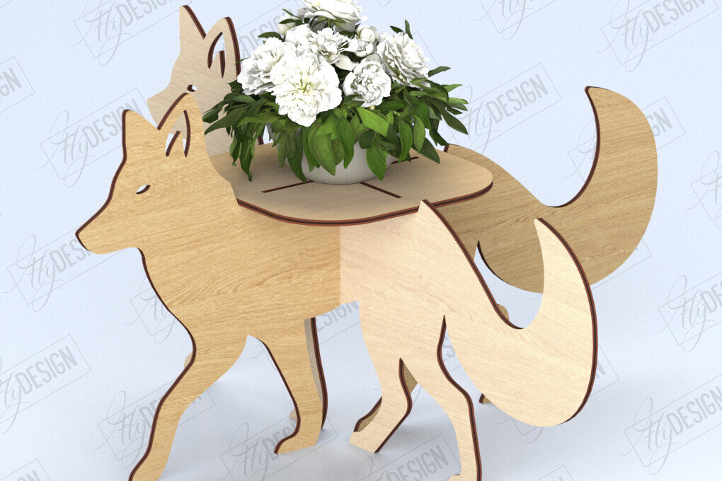 Intra απο ξύλο plywood 3mm-4mm πάχος Animals Flower Stand | Σχεδιασμός Κήπου|CNC Δίασταση 30x20 cm INTRAFABR-118285189