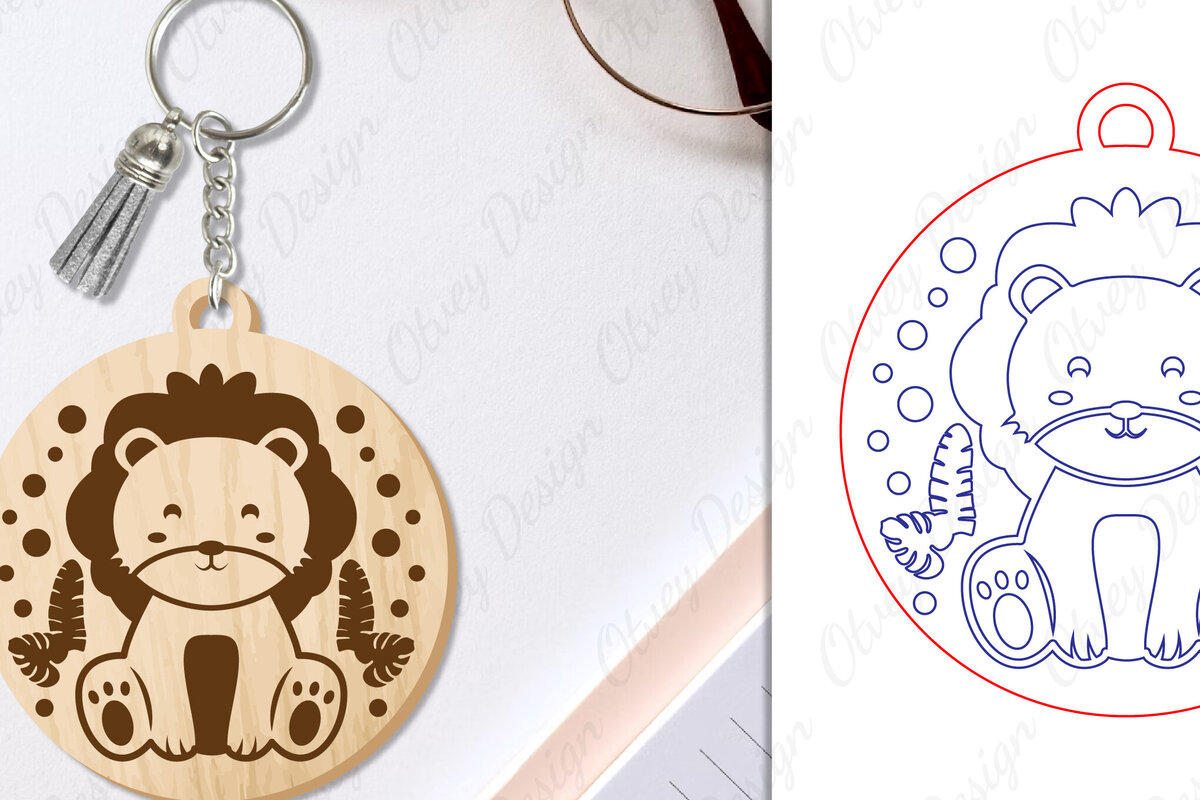 Σετ των 3 Intra απο ξύλο plywood 3mm-4mm πάχος Μπρελόκ Ζώων Δίασταση 6x6 cm INTRAFABR-97698906