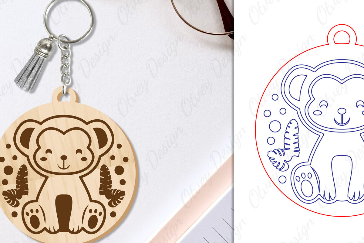 Σετ των 3 Intra απο ξύλο plywood 3mm-4mm πάχος Μπρελόκ Ζώων Δίασταση 6x6 cm INTRAFABR-97698933