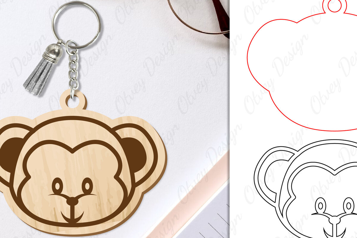 Σετ των 3 Intra απο ξύλο plywood 3mm-4mm πάχος Μπρελόκ Ζώων Δίασταση 6x6 cm INTRAFABR-98641759