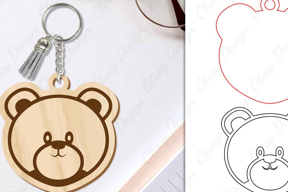 Σετ των 3 Intra απο ξύλο plywood 3mm-4mm πάχος Μπρελόκ Ζώων Δίασταση 6x6 cm INTRAFABR-98642030