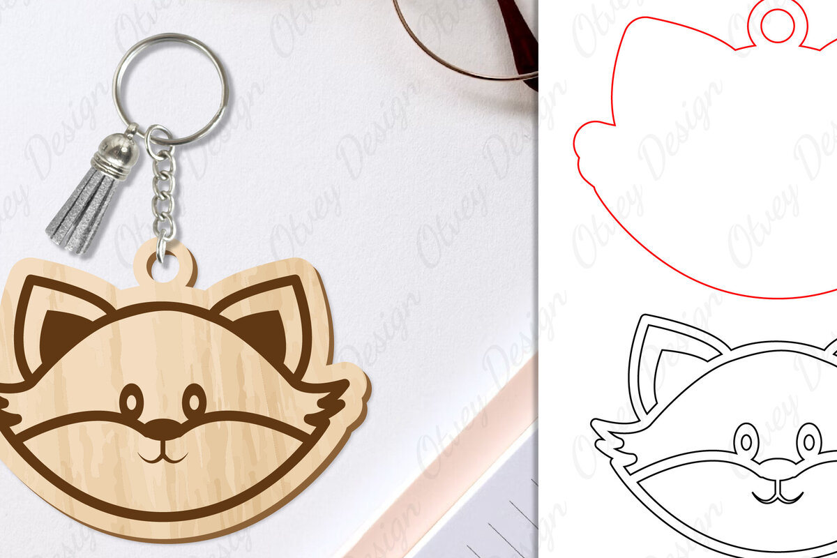 Σετ των 3 Intra απο ξύλο plywood 3mm-4mm πάχος Μπρελόκ Ζώων Δίασταση 6x6 cm INTRAFABR-98643171