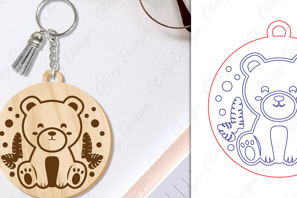 Σετ των 3 Intra απο ξύλο plywood 3mm-4mm πάχος Μπρελόκ Ζώων Δίασταση 6x6 cm INTRAFABR-97698402