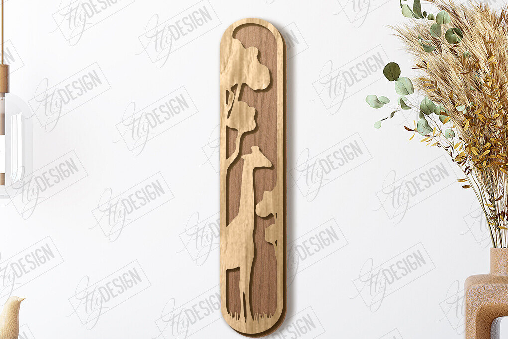 Σετ των 2 Intra απο ξύλο plywood 3mm-4mm πάχος Ζώα Γράμματα | Αλφάβητο |CNC Δίασταση 15x15 cm INTRAFABR-121126774