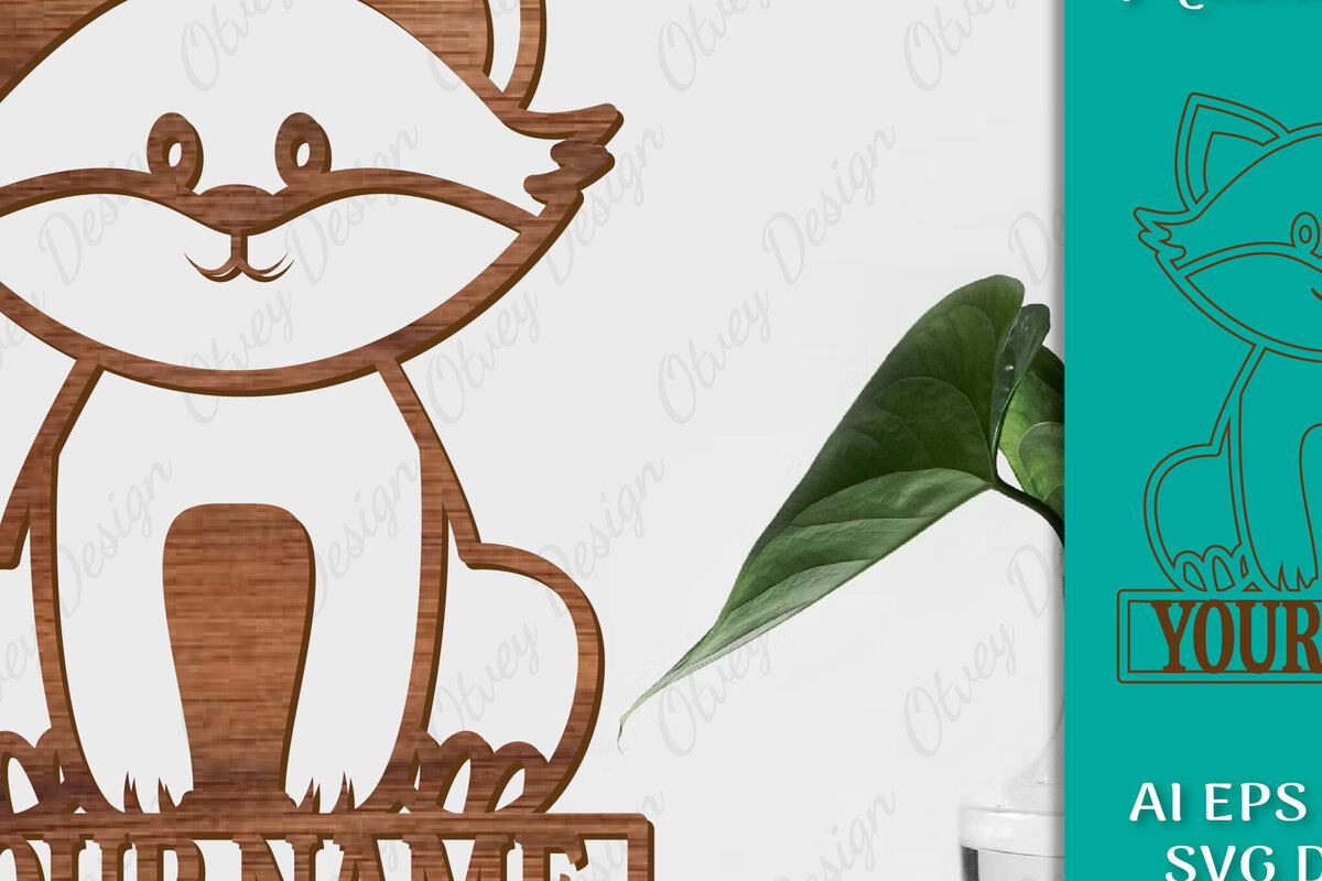 Intra απο ξύλο plywood 3mm-4mm πάχος Πρότυπο κοπής με λέιζερ σημάδι ονόματος ζώων Δίασταση 30x20 cm INTRAFABR-98078621