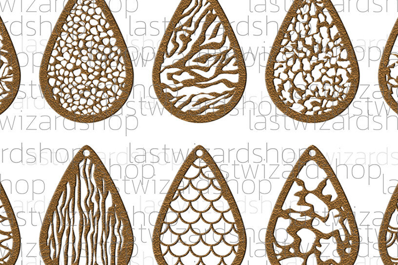 Σετ των 3 Intra απο ξύλο plywood 3mm-4mm πάχος Animals Prints Σκουλαρίκια Δίασταση 3x3 cm INTRAFABR-25327400