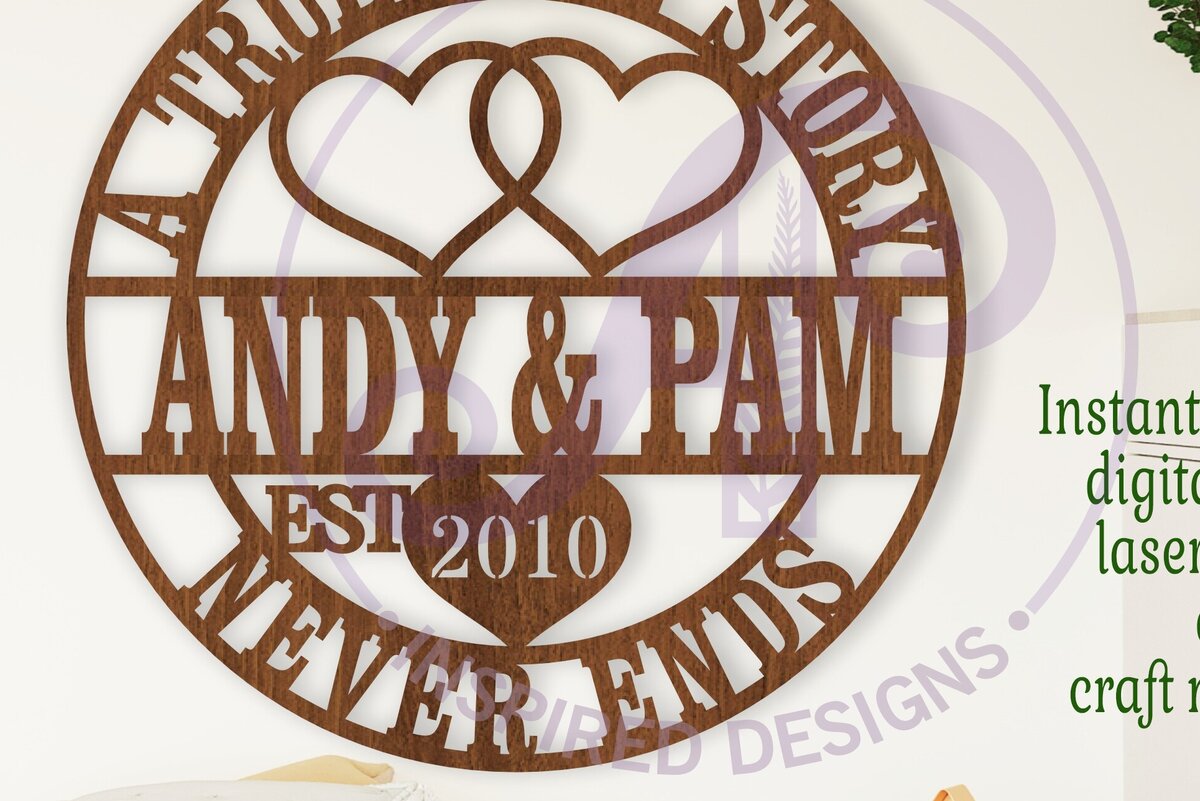 Σετ των 3 Intra απο ξύλο plywood 3mm-4mm πάχος Ζευγάρια επετείου με θέμα το όνομα Δίασταση 6x6 cm INTRAFABR-107605166