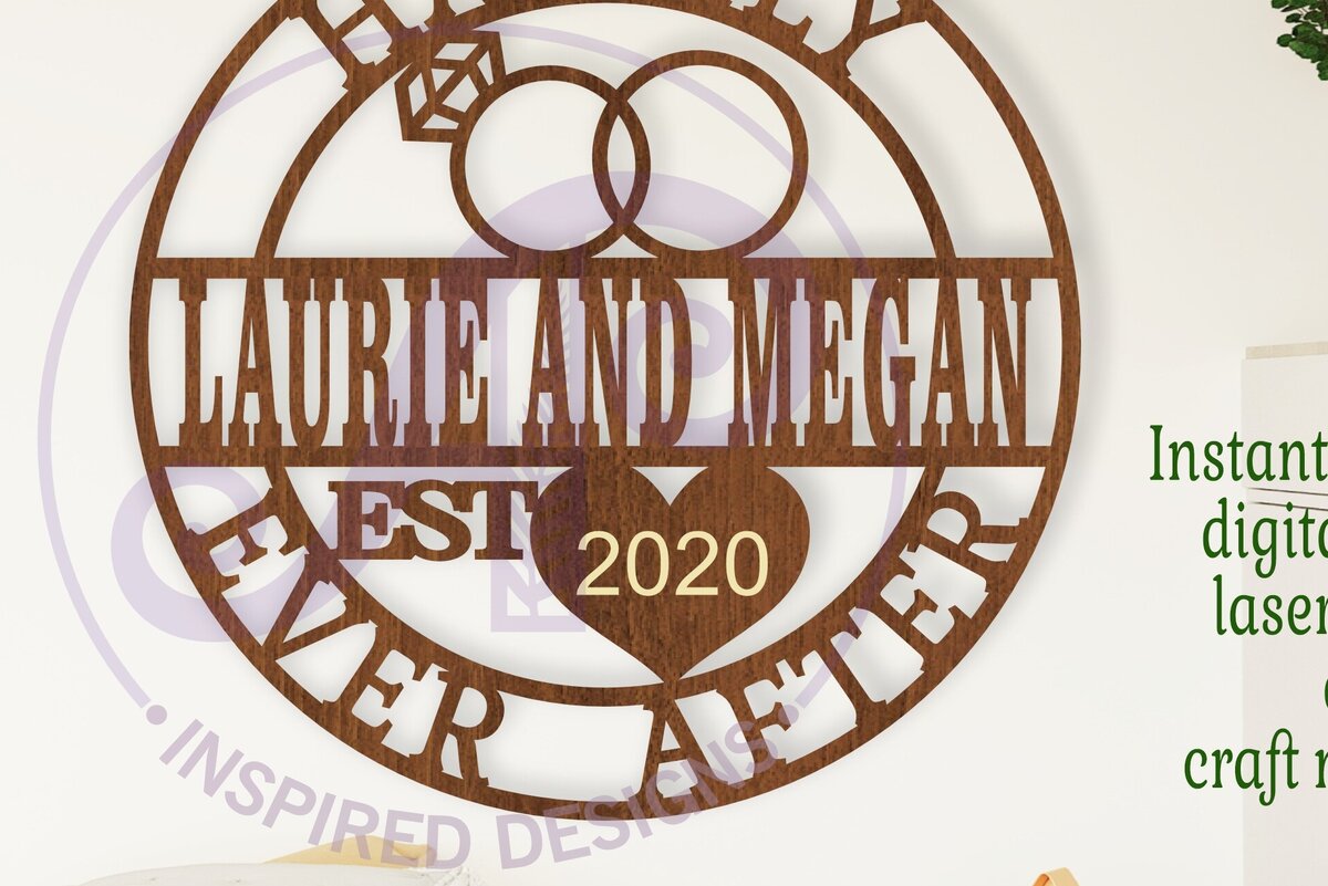 Σετ των 3 Intra απο ξύλο plywood 3mm-4mm πάχος Επετειακό όνομα για πάντα ευτυχισμένο Δίασταση 6x6 cm INTRAFABR-109391674