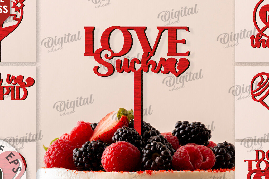 Σετ των 2 Intra απο ξύλο plywood 3mm-4mm πάχος Anti Valentines Cake Δίασταση 15x15 cm INTRAFABR-111283887