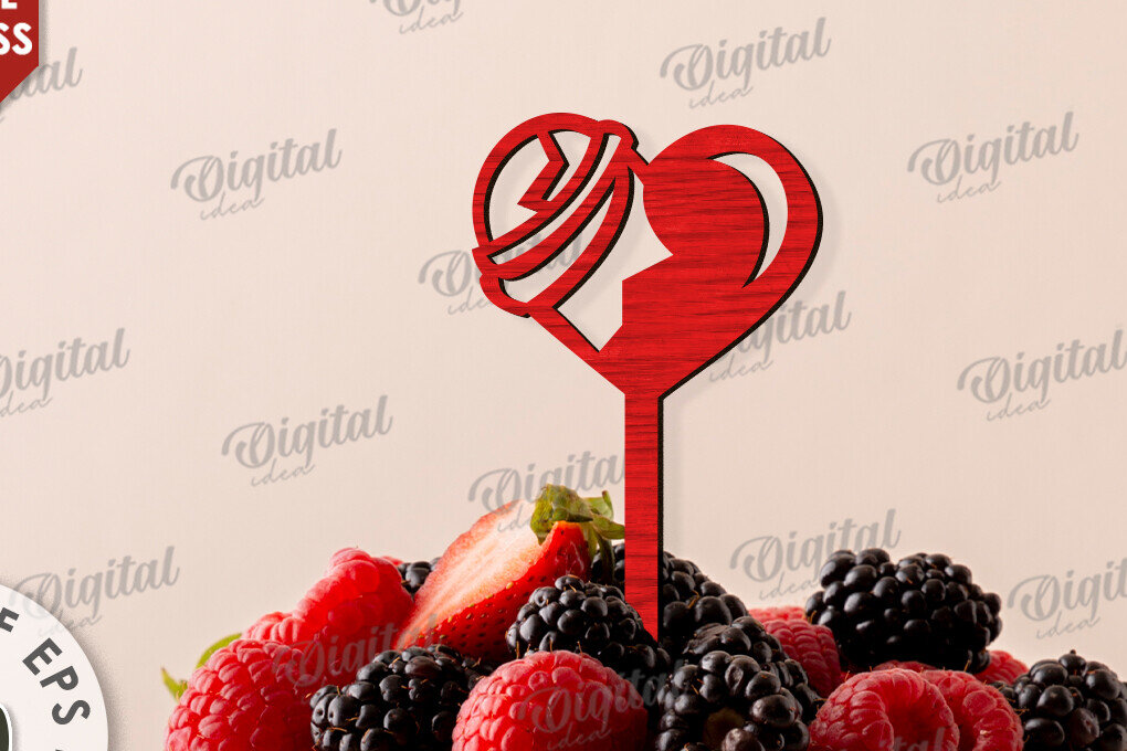 Σετ των 2 Intra απο ξύλο plywood 3mm-4mm πάχος Anti Valentines Cake Topper  Δίασταση 15x15 cm INTRAFABR-111280401