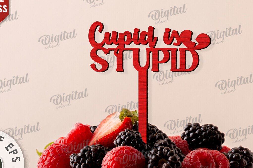 Σετ των 2 Intra απο ξύλο plywood 3mm-4mm πάχος Anti Valentines Cake Topper  Δίασταση 15x15 cm INTRAFABR-111280479