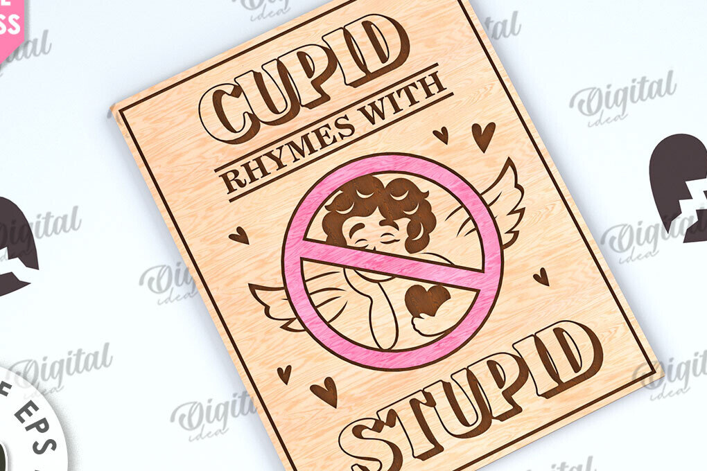 Σετ των 2 Intra απο ξύλο plywood 3mm-4mm πάχος Κάρτα για την ημέρα του Αγίου Βαλεντίνου Κόψιμο με λέιζερ Δίασταση 15x15 cm INTRAFABR-112092640