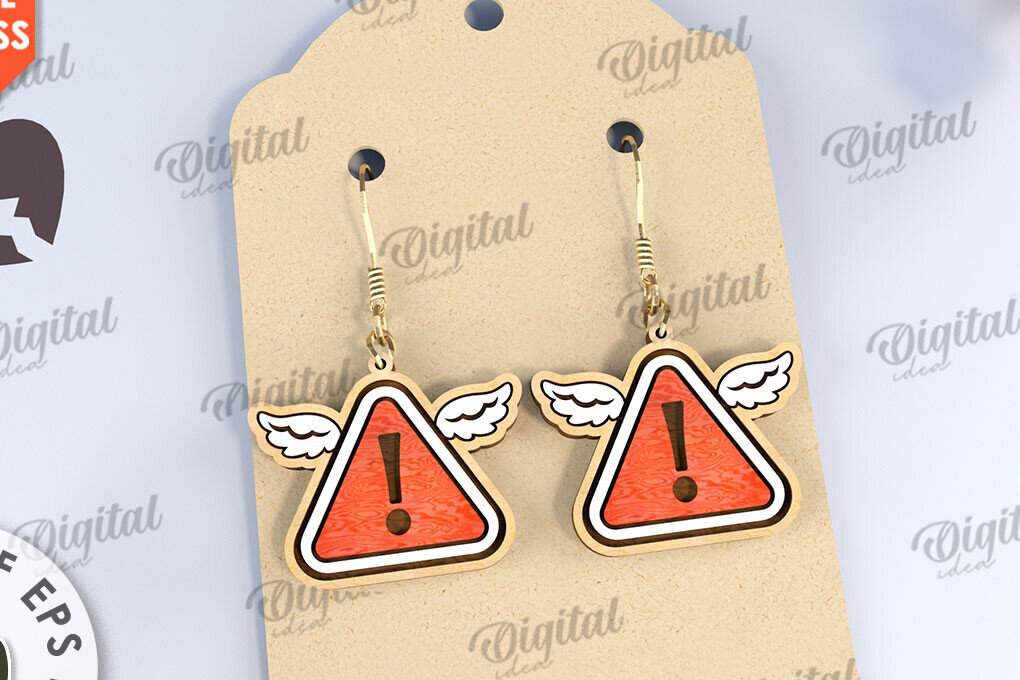 Σετ των 3 Intra απο ξύλο plywood 3mm-4mm πάχος Σκουλαρίκια κατά του Αγίου Βαλεντίνου Δίασταση 3x3 cm INTRAFABR-111678568