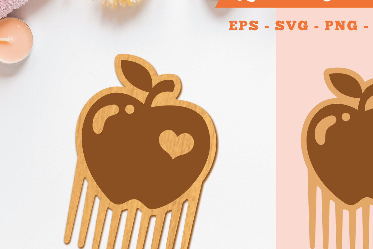 Σετ των 2 Intra απο ξύλο plywood 3mm-4mm πάχος Apple Comb Δίασταση 15x15 cm INTRAFABR-105414066