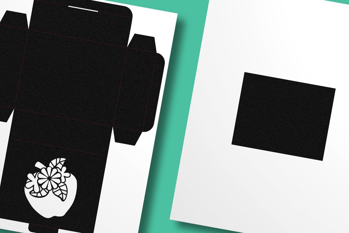 Σετ των 3 Intra απο ξύλο plywood 3mm-4mm πάχος Ορθογώνιο κουτί παραθύρου Apple N Flowers Δίασταση 3x3 cm INTRAFABR-70847160