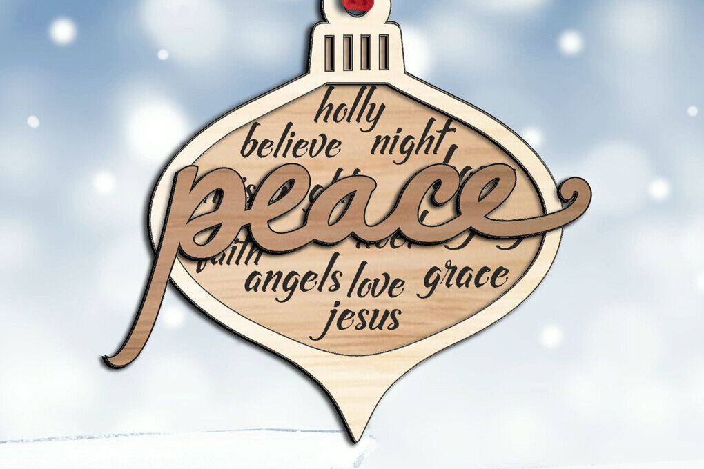 Σετ των 3 Intra απο ξύλο plywood 3mm-4mm πάχος Arabesque Χριστουγεννιάτικο στολίδι Γέννησης Δίασταση 8x8 cm INTRAFABR-109523470